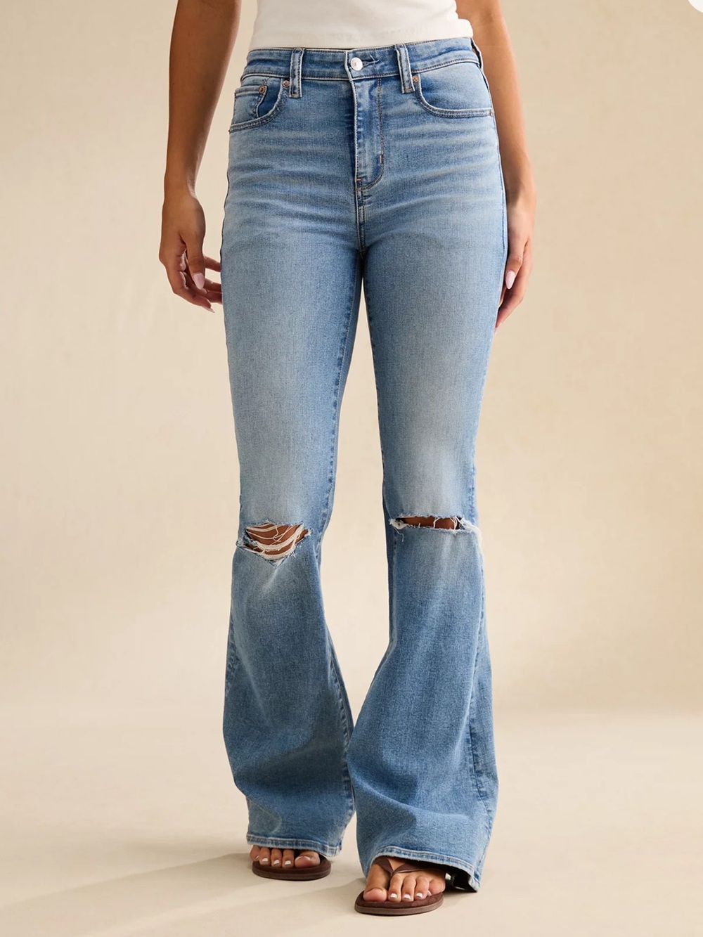 American Eagle Super High Rise Flare Jeans 10